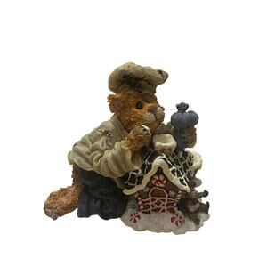 Boyds Bears Vintage Chef Skickypaws and Gingersnap Cat Figurine